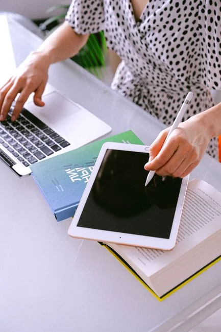 Mockup display on laptop and smartphone for design presentations in a modern workspace.